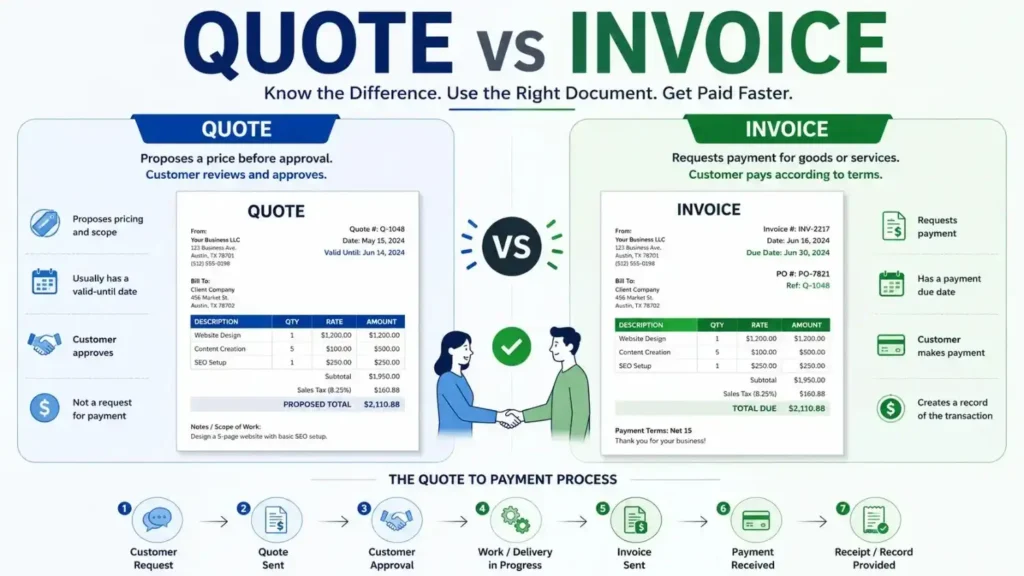 Quote vs Invoice